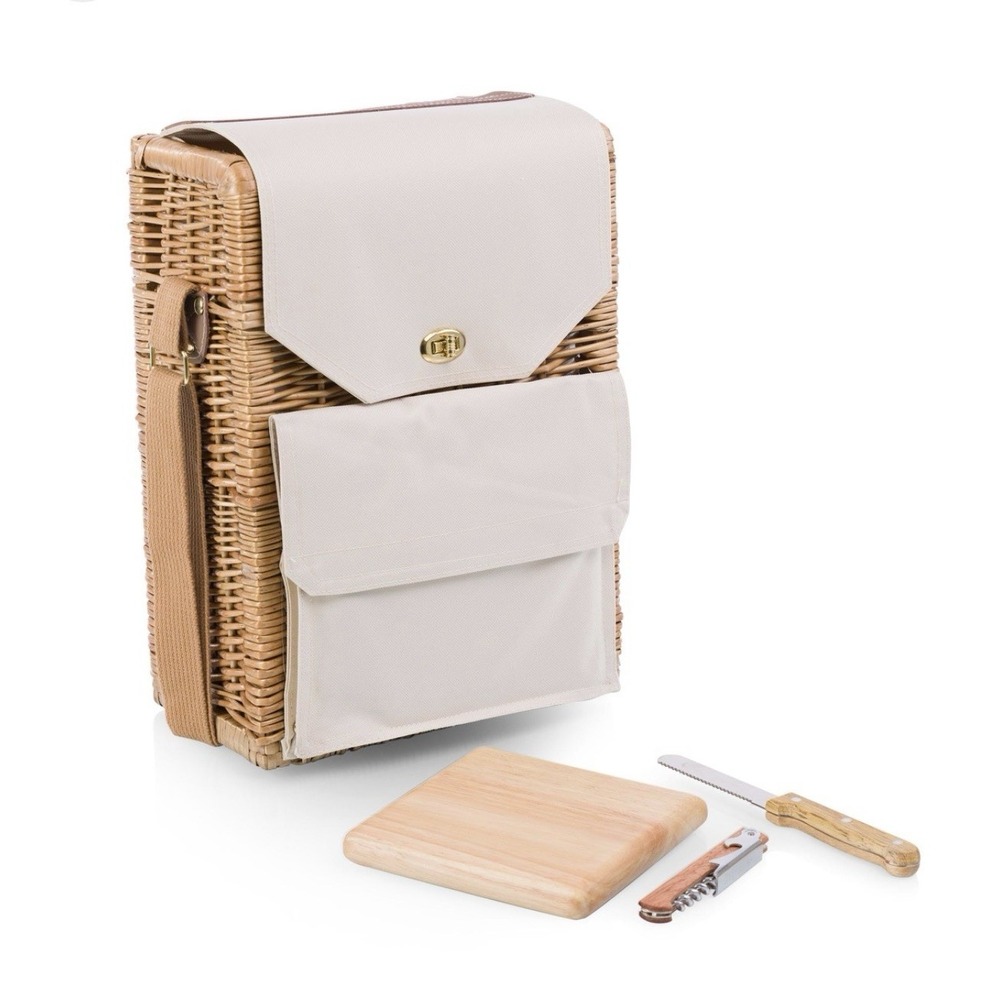 Picnic Time Wine & Cheese Tote Corsica Picnic Basket Insulated‎ Romantic Gift